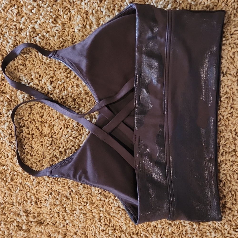 Offline by Aerie brown camo strappy back sports bra size XS - Picture 2 of 6
